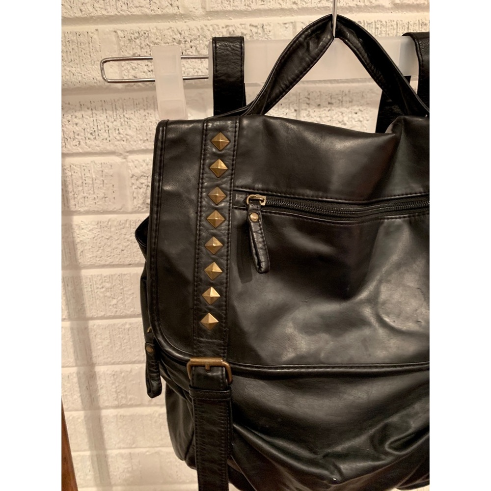 Vegan Leather Backpack - Picture 2 of 4